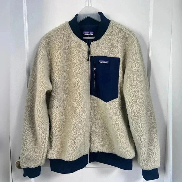 PATAGONIA WOOLYESTER FLEECE JACKET 
OATMEAL HEATHER SIZE M - Picture 1 of 8